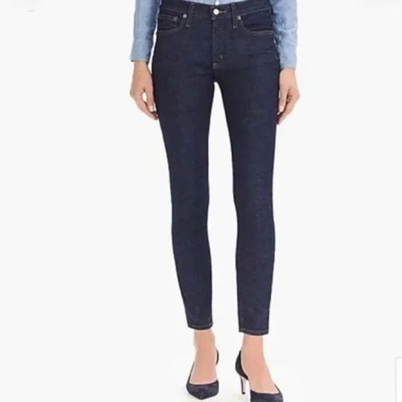 J.Crew Dark Wash Ever Stretch Skinny Ankle Toothpick Jeans 27 - Picture 3 of 16